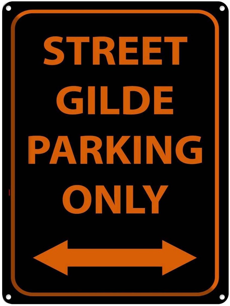 [LA-119332] Blechschild 40x30 cm street gilde parking only Parkplatzschild