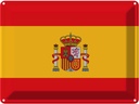 Blechschild 30x40 cm Spaniens Spain Flagge Geburtstag Feiern Party Fahne Wappen