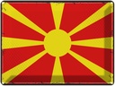 Blechschild 30x40 cm Mazedoniens Retro Macedonia Flagge Fahne Wappen