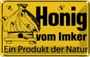 Blechschild 12x18 cm honig vom Imker Naturprodukt Hofladen Marktstand Laden Werbeschild