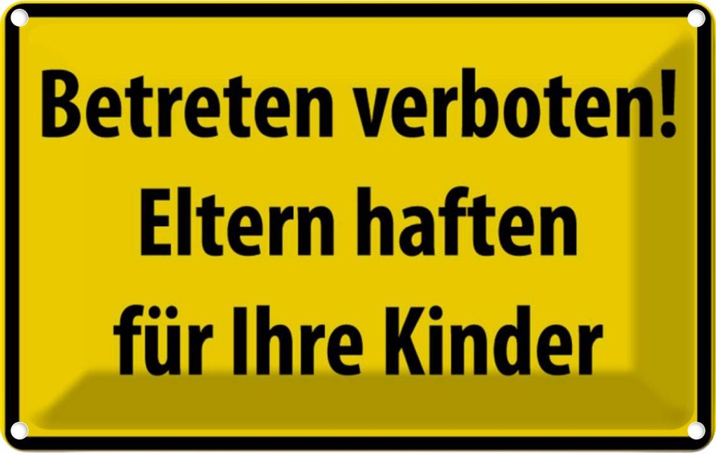 [LA-111639-1812] Blechschild 12x18 cm Betreten Verboten Straßenschild Warnschild Hinweisschild Sicherheit Vorsicht