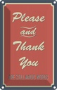 Blechschild 18x12 cm Please and Thank you Dekoration