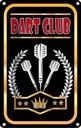 Blechschild 18x12 cm Dart Club schwarzes Sport Hobby