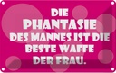 Blechschild 12x18 cm Beste Waffe der Frau Männer Frauen Spruch Zitat