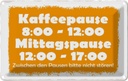 Blechschild 12x18 cm Pausenregelung Warnschild Hinweisschild Sicherheit Vorsicht