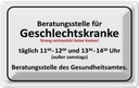 Blechschild 12x18 cm Beratungsstelle Geschlechtskranke