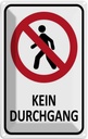 Blechschild 18x12 cm Kein Durchgang Straßenschild Warnschild Hinweisschild Sicherheit Vorsicht