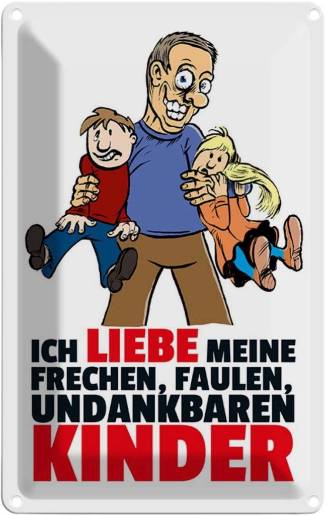 [LA-111965-1812] Blechschild 18x12 cm Liebe meine Teens Spruch Zitat frechen Kinder Witz Humor Lustig Spaß Kids
