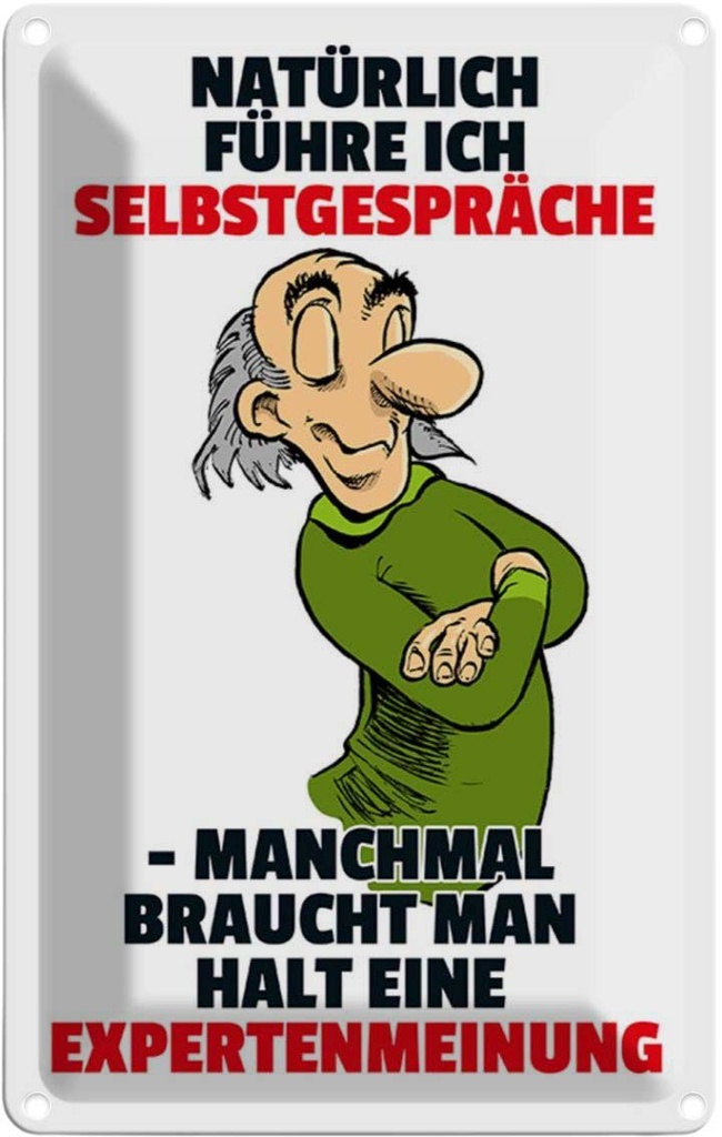 [LA-111978-1812] Blechschild 18x12 cm Selbstgespräche Expertenmeinung Spruch Zitat