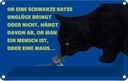 Blechschild 12x18 cm Menscch oder Maus Katze Tier Haustier