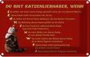Blechschild 12x18 cm du bist Katzenliebhaber wenn Dekoration Katze