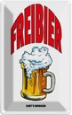 Blechschild 18x12 cm Alkohol Freibier gibt's morgen Bierkrug Spruch Zitat