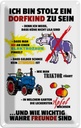 Blechschild 18x12 cm Stolz Dorfkind Kinder Teens Spruch Zitat zu sein weißes Witz Humor Lustig Spaß Kids
