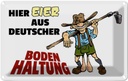 Blechschild 12x18 cm Hier Eier aus deutscher Bodenhaltung Dekoration Spruch Zitat