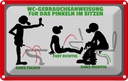 Blechschild 12x18 cm WC-Gebrauchsanweisung Warnschild Hinweisschild Sicherheit Vorsicht