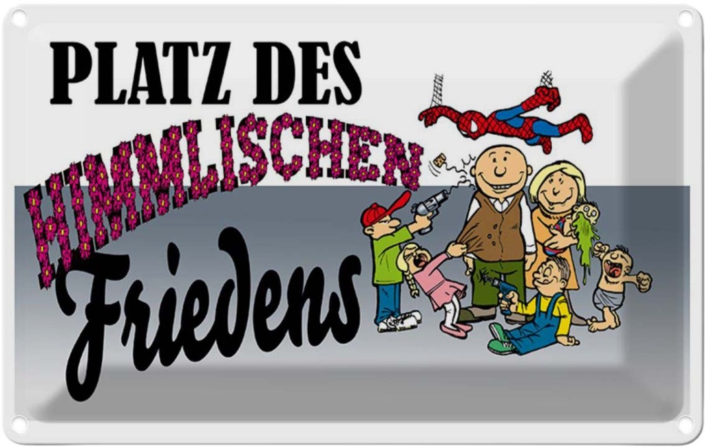 [LA-112099-1812] Blechschild 12x18 cm Platz des himmlischen Friedens Dekoration Spruch Zitat