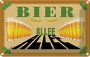 Blechschild 12x18 cm Alkohol Bier Allee Essen Trinken Bar Club