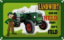 Blechschild 12x18 cm Landwirt Nur ein Held fährt Feld Beruf Arbeit