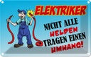 Blechschild 12x18 cm Elektriker nicht alle Helden Beruf Arbeit