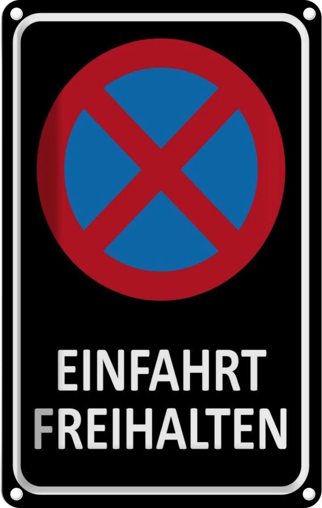 [LA-112201-1812] Blechschild 18x12 cm Einfahrt freihalten Warnschild Hinweisschild Sicherheit Vorsicht