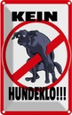 Blechschild 18x12 cm Kein Hundeklo Tiere Tier Haustier Hund