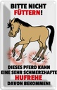 Blechschild 18x12 cm Pferd Bitte nicht füttern Hufrehe Warnschild Hinweisschild Sicherheit Vorsicht