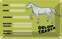 Blechschild 12x18 cm Pferd Orlow Traber Name Besitzer Rasse Tier Haustier