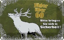 Blechschild 12x18 cm Jäger über 60 bringen Sie sich in Spruch Zitat