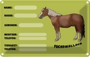 Blechschild 12x18 cm Pferd Fuchswallach Name Besitzer Rasse Tier Haustier