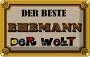 Blechschild 12x18 cm der beste Ehemann Welt Familie Freunde