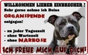 Blechschild 12x18 cm Hund Willkommen Einbrecher Tier Haustier