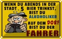 Blechschild 12x18 cm wenn du abends 5 Bier trinkst Essen Trinken