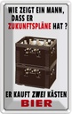 Blechschild 18x12 cm wie zeigt ein Mann Zukunftspläne Spruch Zitat