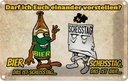 Blechschild 12x18 cm Alkohol darf ich euch vorstellen Bier Spruch Zitat