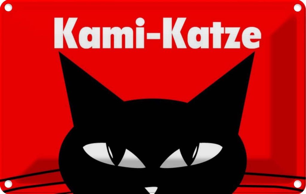 [LA-112456-1812] Blechschild 12x18 cm Kami - Katze Tier Haustier