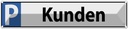 Blechschild 10x46 cm Kunden Parkplatzschild