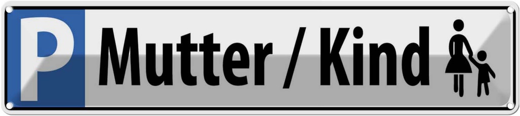 [LA-120310] Blechschild 10x46 cm Mutter Kind Familie Freunde
