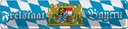 Blechschild 10x46 cm Freistaat Bayern Deutschland