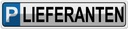 Blechschild 10x46 cm Parkplatz Lieferanten Parkplatzschild