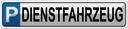 Blechschild 10x46 cm Parkplatz Dienstfahrzeug Parkplatzschild