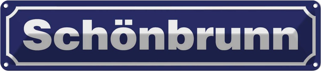 [LA-120399] Blechschild 10x46 cm Schönbrunn