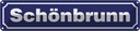 Blechschild 10x46 cm Schönbrunn