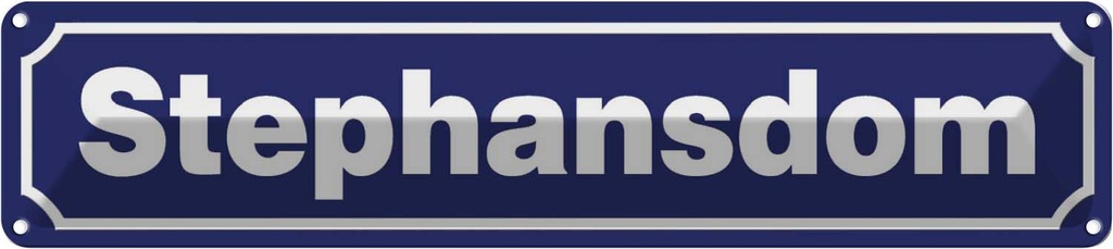 [LA-120402] Blechschild 10x46 cm Stephansdom