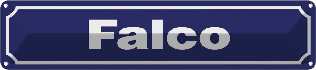 [LA-120409] Blechschild 10x46 cm Falco Dekoration