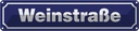 Blechschild 10x46 cm Weinstraße Straßenschild Abenteuer Reisen Urlaub
