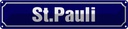 Blechschild 10x46 cm St. Pauli Hamburg Abenteuer Reisen Straße Stadt Urlaub