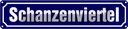 Blechschild 10x46 cm Schanzenviertel Hamburg Abenteuer Reisen Straße Stadt Urlaub