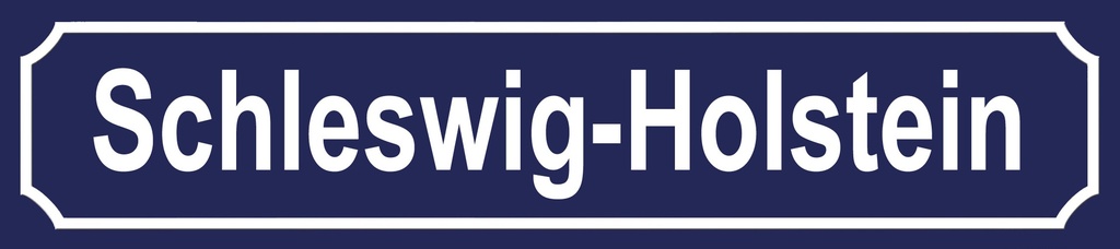 [LA-120469] Blechschild 10x46 cm Schleswig-Holstein Wappen Flagge Abenteuer Reisen Urlaub