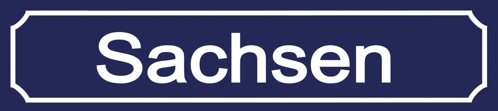 [LA-120471] Blechschild 10x46 cm Sachsen Wappen Flagge Abenteuer Reisen Urlaub