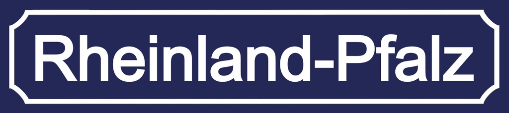 [LA-120473] Blechschild 10x46 cm Rheinland-Pfalz Wappen Flagge Abenteuer Reisen Urlaub
